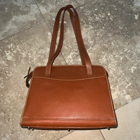 Dooney & Bourke East West Tote All Weather Leather Pebbled British Tan Vintage - Picture 2 of 16